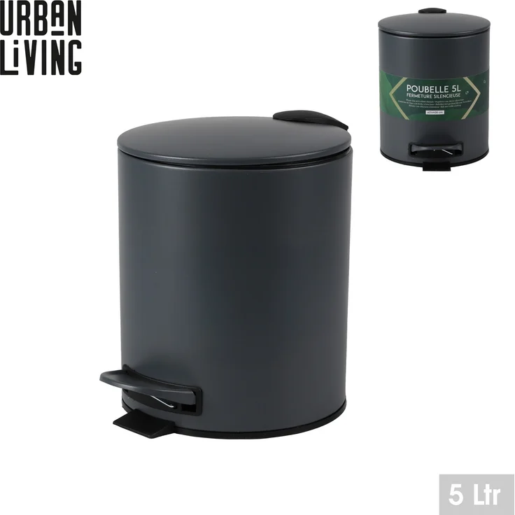 Urban Living 5 Liter Tret-Mülleimer Kosmetikeimer Tretmülleimer 44033 Moonrock – Bild 1