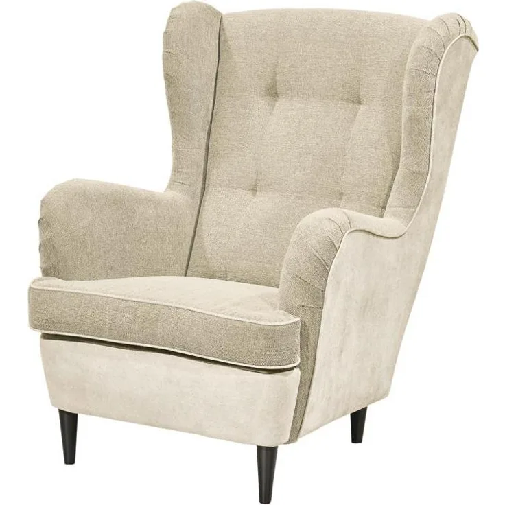 Sessel OSKAR 2 mit Hocker in creme