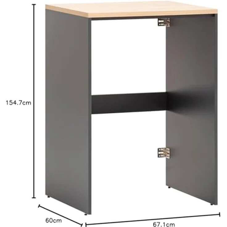 Schildmeyer Waschmaschinenumbau und Mehrzweckschrank Set Solea 702004, anthrazit, 67,1 x 60 x 154,7 cm – Bild 4