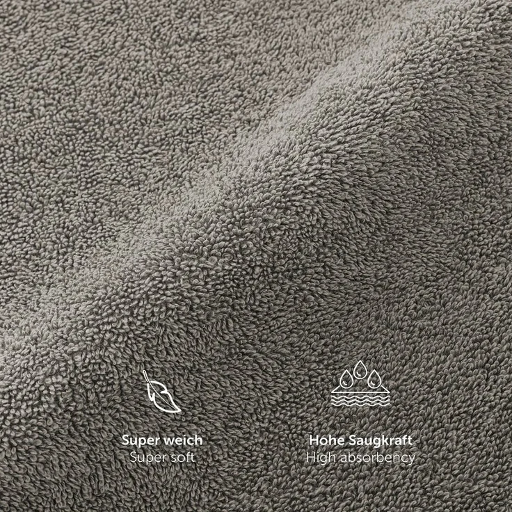 Blumtal Badetücher Premium weiche Frottier 2er Set mit Aufhängschlaufen, Frottee (2-St), Baumwolle Oeko-TEX Zertifiziert, saugstark – Bild 3