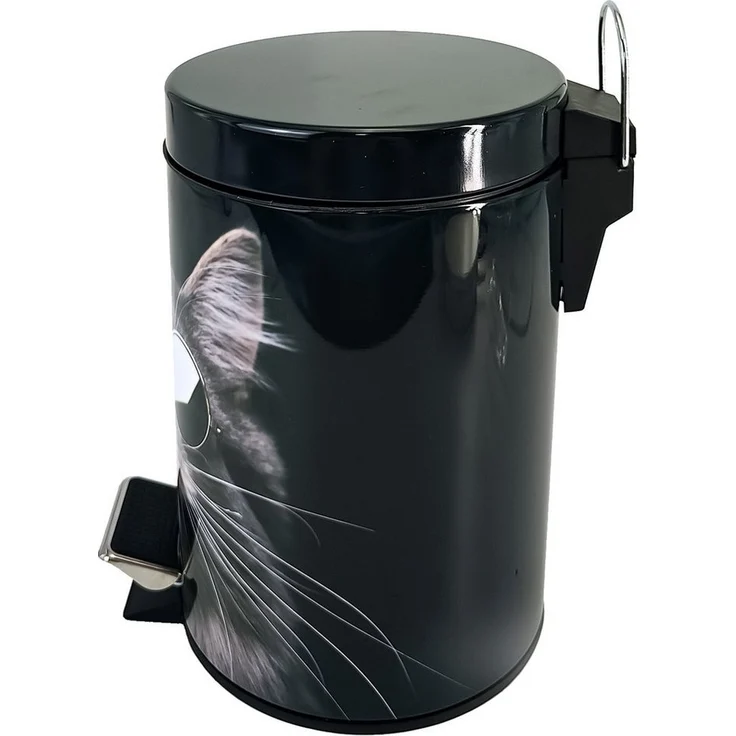 Sanilo Kosmetikeimer Cool Cat, 3 Liter, Bad Mülleimer mit Absenkautomatik & Innenbehälter – Bild 2