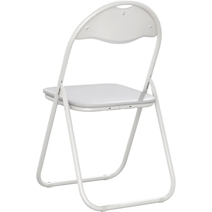 vidaXL Klappstuhl 2 pcs Weiß und Grau 48 x 43,5 x 81 cm Kunstleder 42029045 – Bild 7
