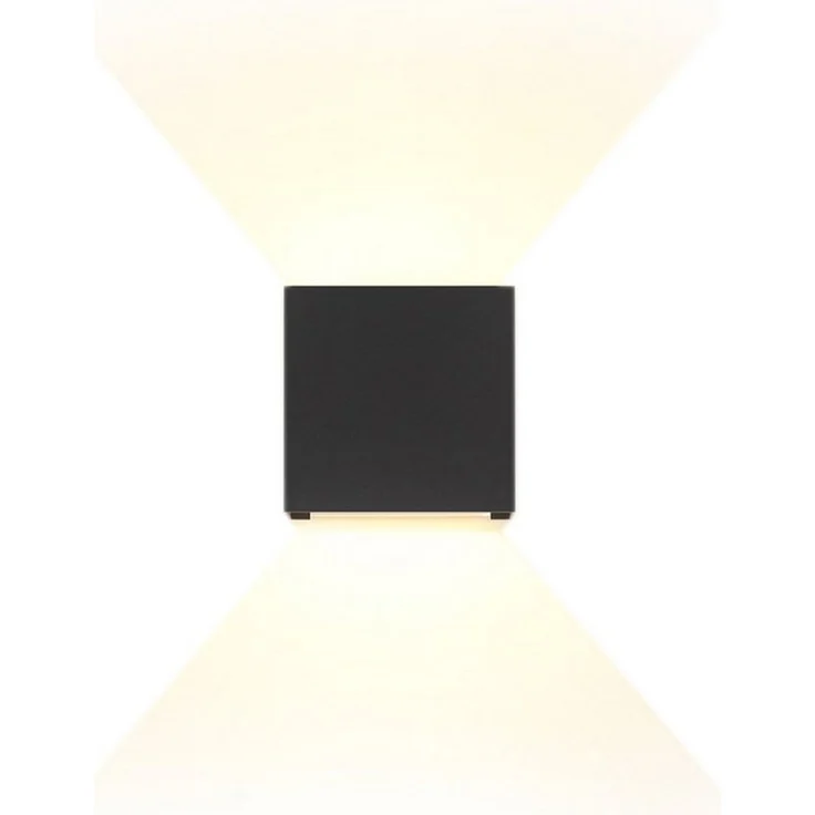 Nettlife Wandleuchte Innen & Aussen LED Wandlampe Schwarz 3000K Metal 5w 1ER 2ER, LED fest integriert, Warmweiß, Schlafzimmer Wohnzimmer Flure – Bild 1