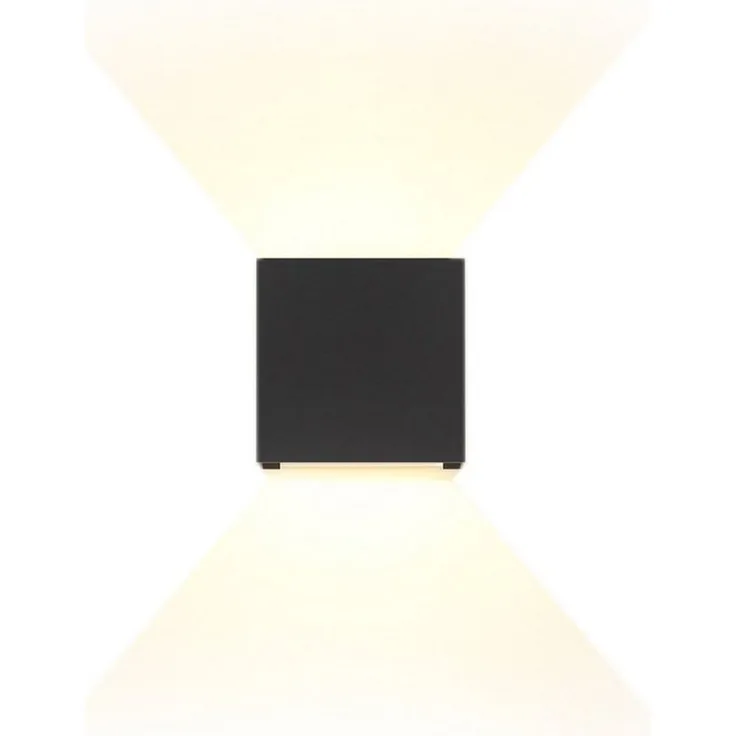 Nettlife Wandleuchte Innen & Aussen LED Wandlampe Schwarz 3000K Metal 5w 1ER 2ER, LED fest integriert, Warmweiß, Schlafzimmer Wohnzimmer Flure