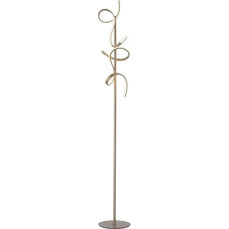 Leuchten Direkt 19031-60 LED Stehleuchte Curls messing matt dimmbar