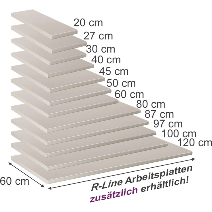 Küchenarbeitsplatte R-Line Satin 80 cm Vicco – Bild 2