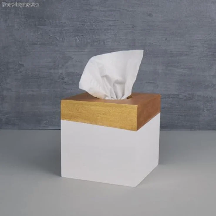 Holz Kosmetiktücher Box FSC 100%, 14x14x14cm, natur – Bild 4