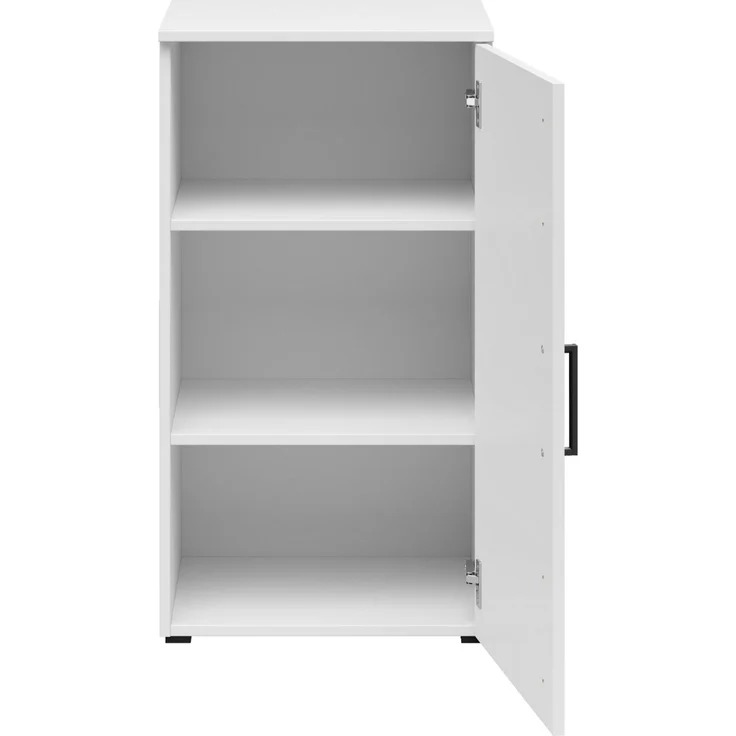 Carryhome 'MULTISTAURAUM' Kommode Dekor weiß matt, Holznachbildung weiß, 45 x 83 x 40 cm, Türanschlag wechselbar – Bild 8