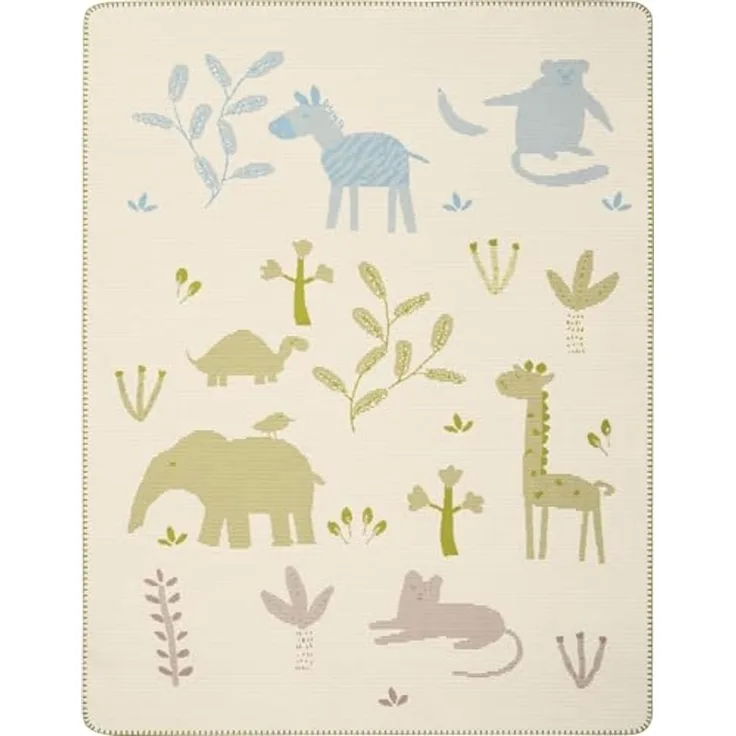 Biederlack Kuscheldecke Babydecke Lovely Sweet Safari, Größe 75x100 cm