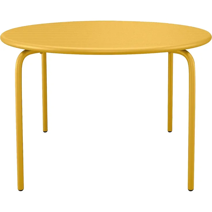 Vente-unique - MIRMANDE Gartenessgruppe Metall Gelb - B 130 cm59 cm x H 74 cm79 cm x L 130 cm56 cm – Bild 5