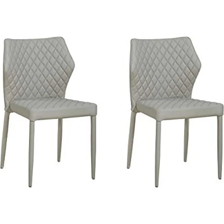 Homemania Stuhl, Metall, Stoff, grau, 56 x 47 x 84 cm – Bild 3
