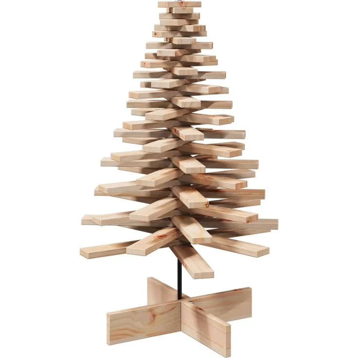 vidaXL Weihnachtsbaum Holz zum Schmücken 100 cm Massivholz Kiefer 858204