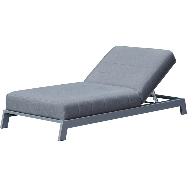 Sonnenpartner Lounge-Liege Divine Aluminium mit Polsterung anthrazit Gartenliege Sunbrella Sonnenlie