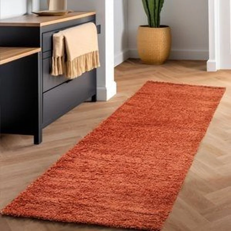 SIMPEX24 Teppich Unicolor - Einfarbig, Läufer, Höhe: 30 mm, Einfarbig Shaggy Teppich Wohnzimmer Langflor Versch. Farben und Größen – Bild 6