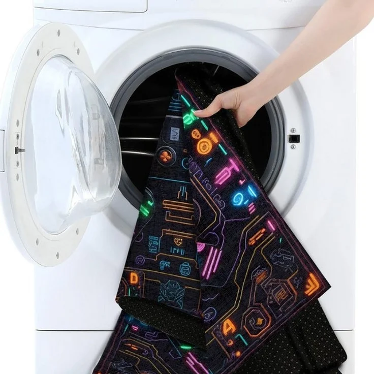 Bamyum Teppich Gameking Teppich mit Chenille Druck, Waschbarer Antibakteriell Teppich, Einzelstück – Bild 4