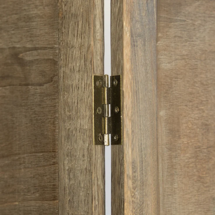 4 fach Paravent Raumteiler Holz Trennwand spanische Wand Sichtschutz Braun – Bild 5