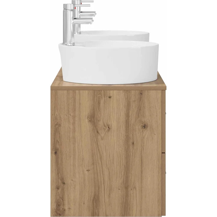 vidaXL Badezimmerschrank-Set 3 stk. Artisan-Eiche 129 x 44,5 x 82 cm 3405890 – Bild 6