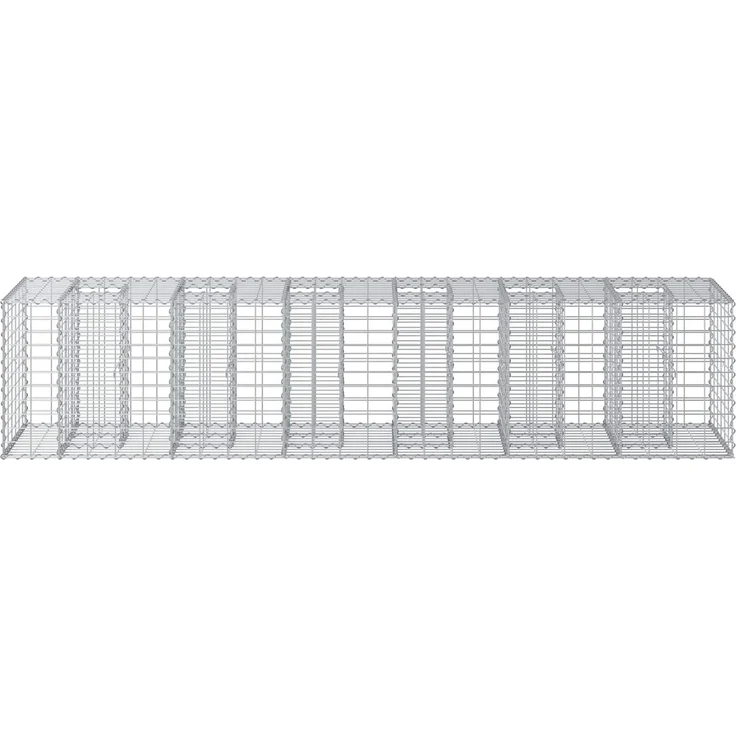 vidaXL Gabionen-Hochbeet 2 stk. 260 x 60 x 55 cm Verzinkter Stahl 3422229 – Bild 6
