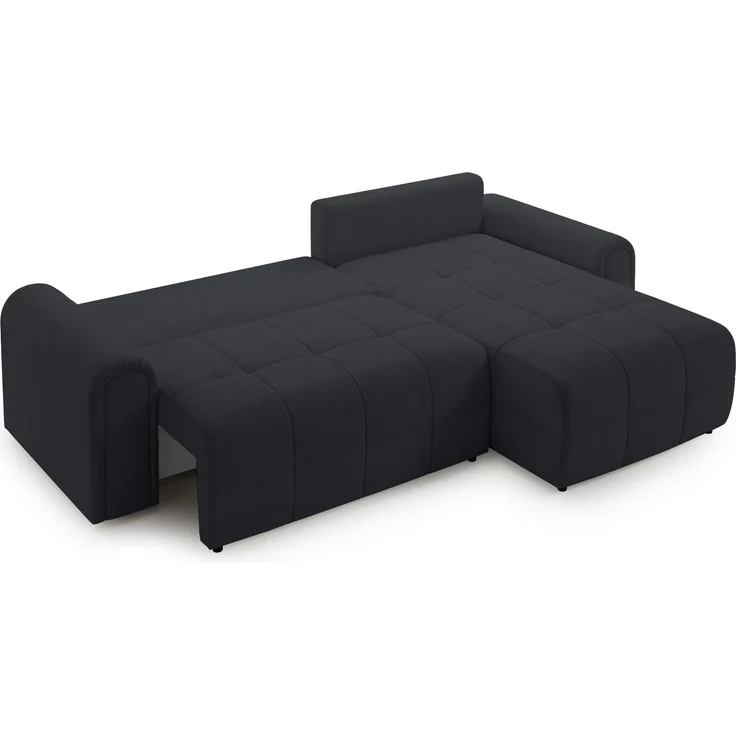 Selsey Simolla – Ecksofa mit Schlaffunktion und Bettkasten, rechts, Chenille, Anthrazit, – Bild 4