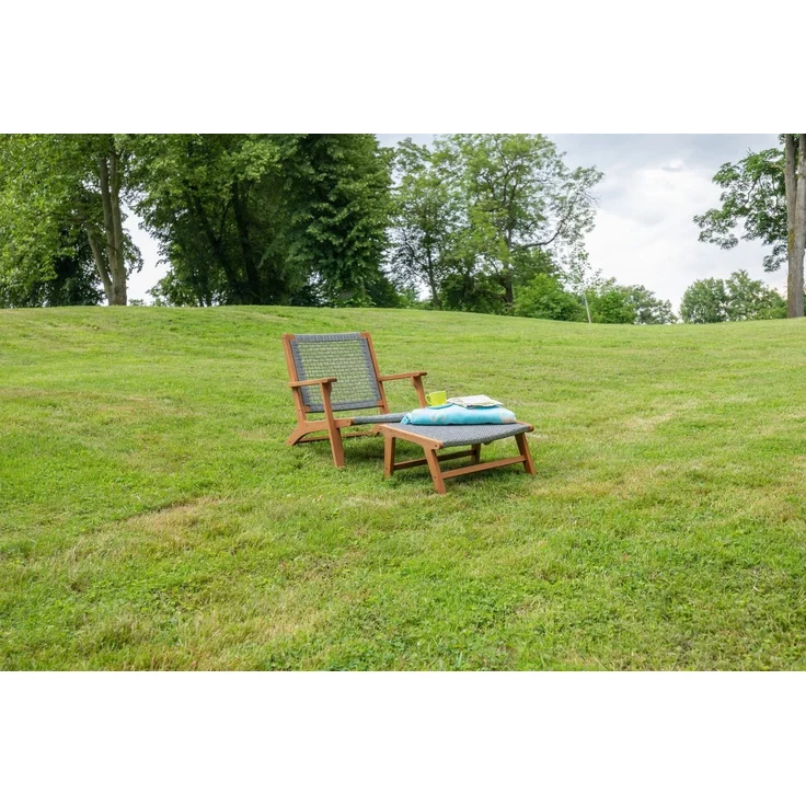 acamp Gartenstuhl Relaxsessel mit Hocker Set Bangkok (Gartenmöbel Set), Stuhl, Gartenliege, Sonnenliege, Sessel – Bild 3