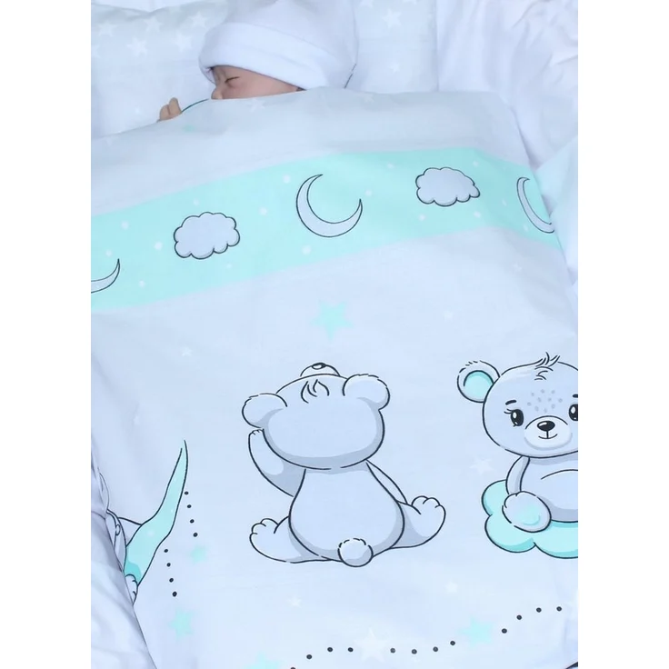 Primawela Babybettwäsche Kinderwagenset Baby Bettwäsche für Kinderwagen Bezüge Decke Kissen, 4 teilig – Bild 2