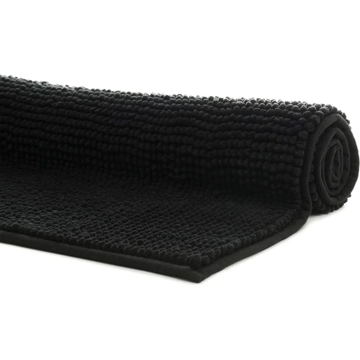 Gözze Badematte Chenille, Höhe 15 mm, rutschhemmend beschichtet, fußbodenheizungsgeeignet, Polyester, rechteckig, Badteppich, Uni Farben, besonders weich durch Microfaser, waschbar – Bild 4