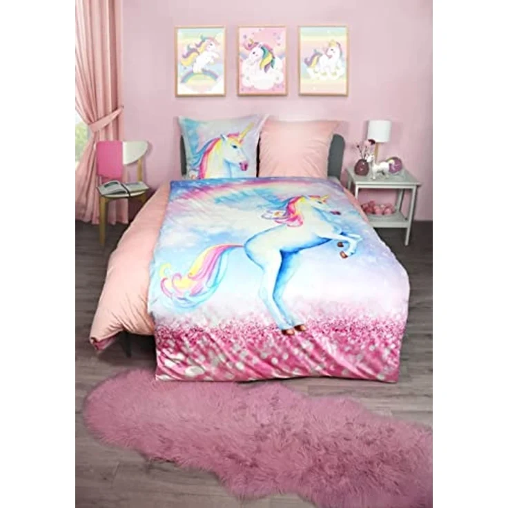 jilda-tex Bettwäsche, 2 teilig, im Einhorn-Design – Bild 5