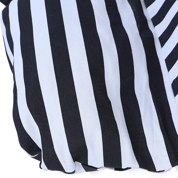 Kissen für Hängesessel inkl. Rückenteil 2-teilig Style Schwarz Weiss gestreift – Bild 6