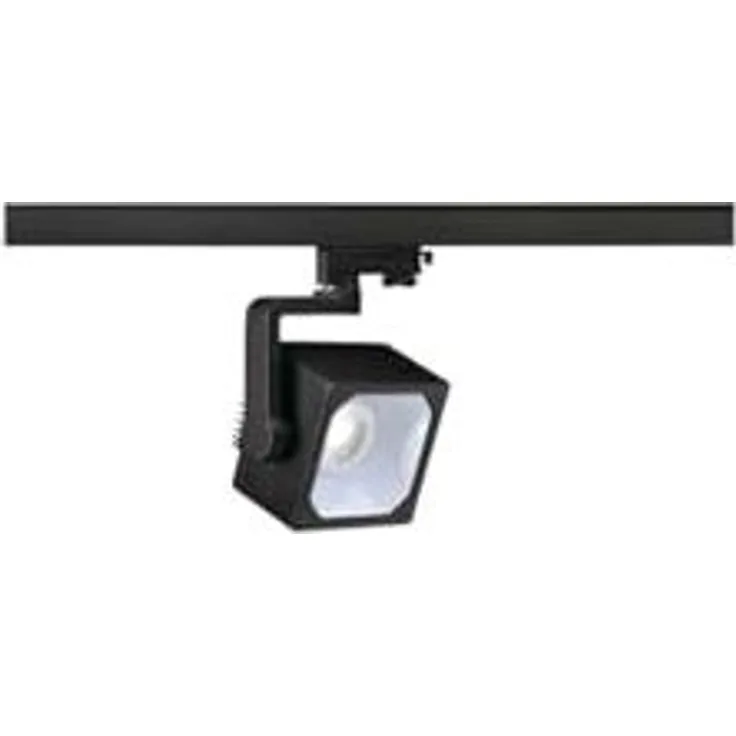 SLV EURO CUBE Spot für 3Phasen Hochvoltschiene, LED, 4000K, schwarz - Leuchten mit 3 Phasen Adapter 230V