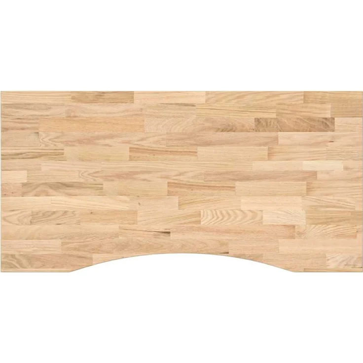 vidaXL Schreibtischplatte Unbehandelt 100x50x2,5 cm Massivholz Eiche 4009008 – Bild 2