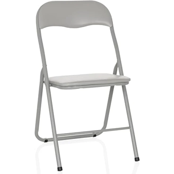 hjh OFFICE Klappstuhl Klappstuhl TUDELA BASIC Polyvinylchlorid (Pvc), gepolstert, Faltstuhl Besucherstuhl Konferenzstuhl, Metall-Gestell – Bild 2