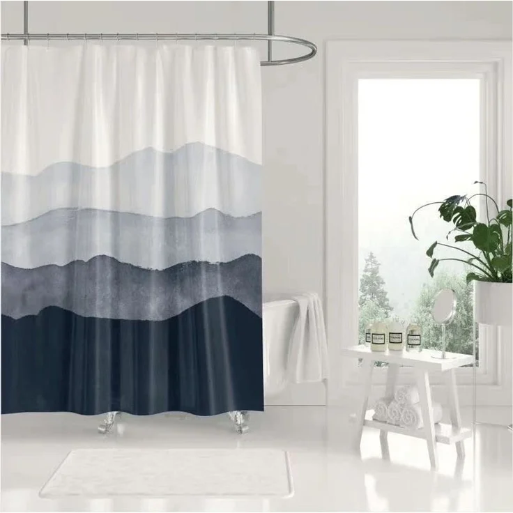 M&W DAS DESIGN Duschvorhang Shower curtains Anti schimmel Waschbar 180x200cm – Bild 1