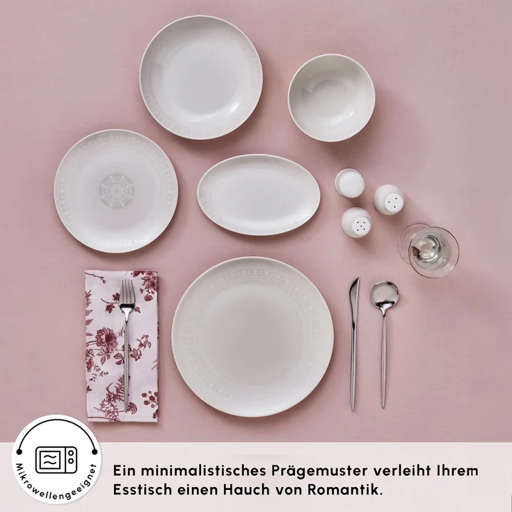 Karaca Geschirr-Set Karaca Forever Bone Artiste Geschirrset 53-Teiliges 12-Personen – Bild 9