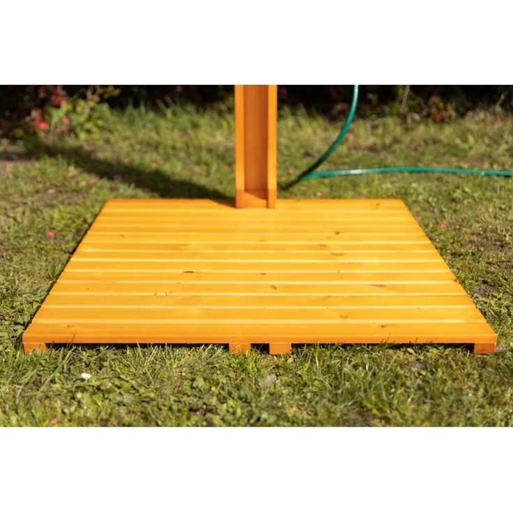 Gartendusche aus geöltem Kiefernholz mit verzinktem Eisen 75x75x221cm Dusche Garten – Bild 8