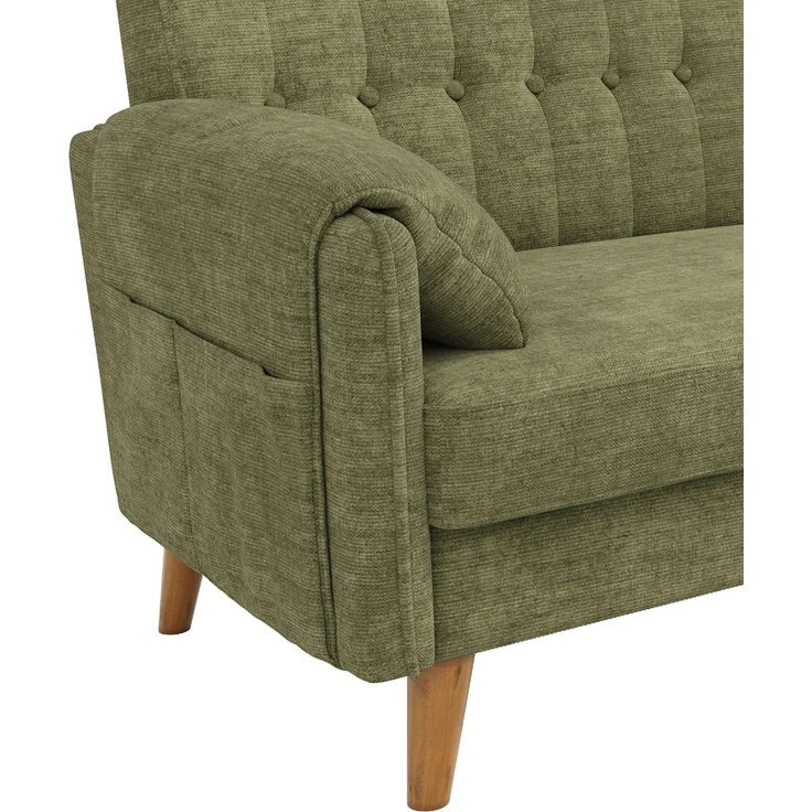 2-Sitzer Sofa B 161,5 x T 79 x H 83,5 cm aus Chenille mit Knopfheftung – Bild 9