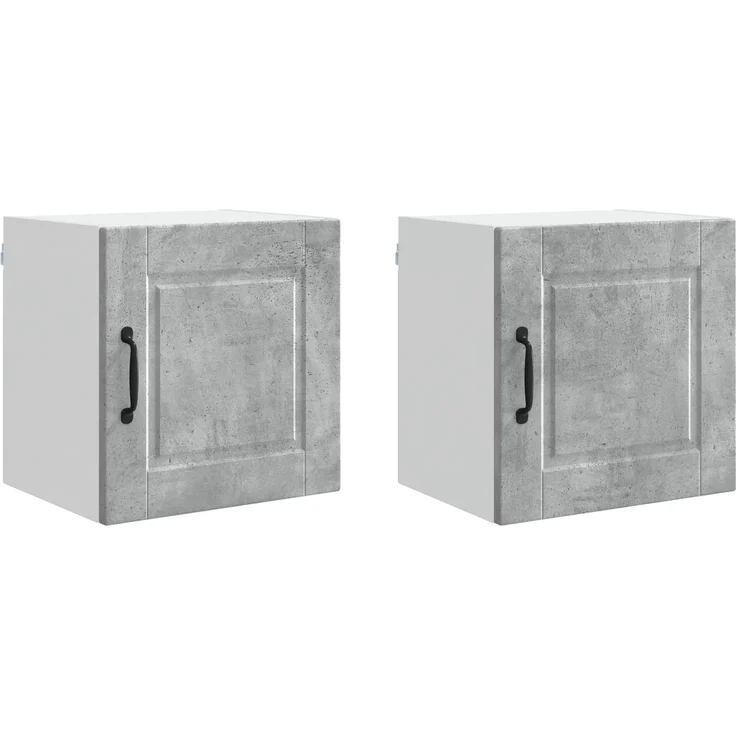 vidaXL Wandschrank PORTO 2 stk. Betongrau 40 x 31 x 40 cm 885232 – Bild 2