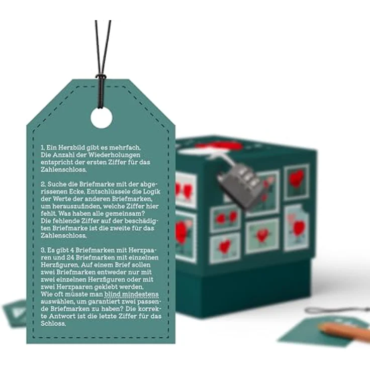 SURPRISA Geschenkbox Geschenkbox mit Samt und Glanz, Rätselbox für Geschenke und Gutscheine, zum Valentinstag, Jahrestag, Hochzeitstag – Bild 5