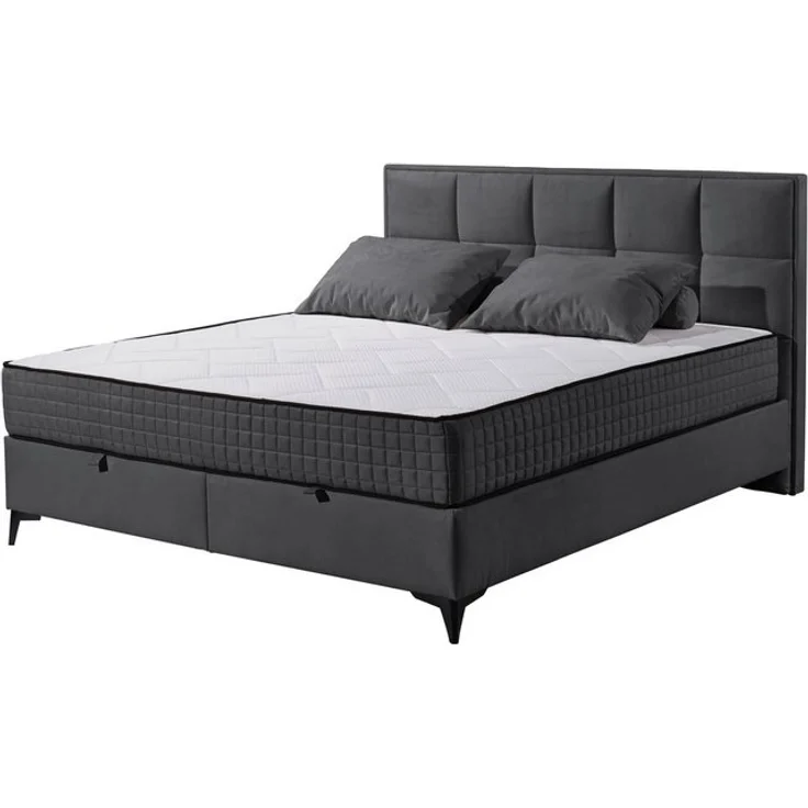 Boxspringbett Monroe A Anthrazit |Bettkasten|Duo-Matratze (Härtegrad H3/H4) von ED Exciting Design – Erhältlich in 160x200 cm – Bild 4