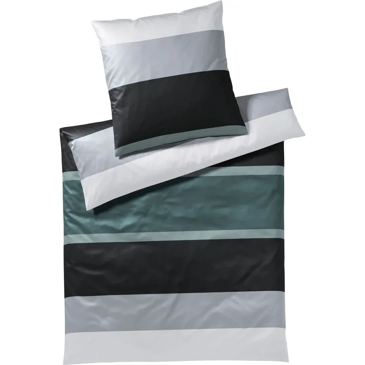 JOOP! Bettwäsche Mood 4095 4 Agave Mako Satin 155 x 220 + 80 x 80 cm
