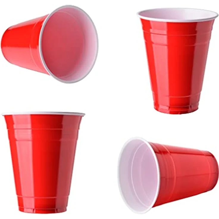 Goods+Gadgets Becher Wiederverwendbare Partybecher 50er Set – Dickwandige Beer Pong Becher, 100-tlg, Plastikbecher, Trinkbecher Getränkebecher – Bild 3