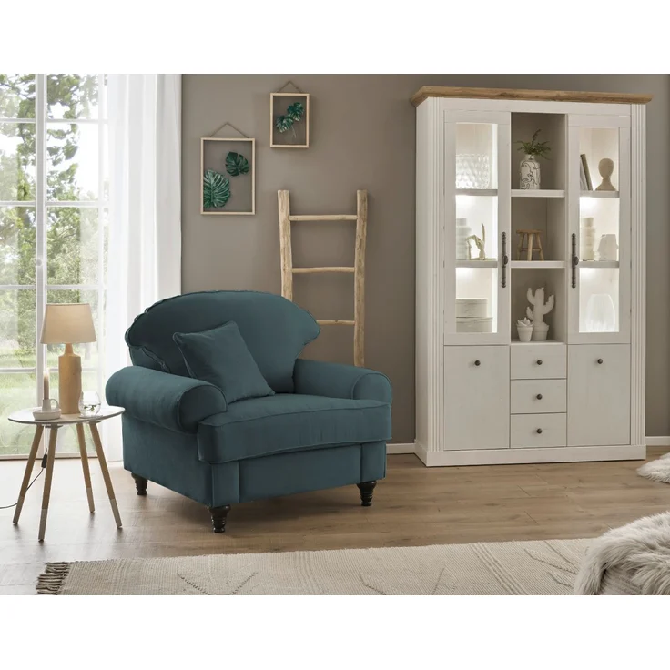 Sessel Adelina in blaugrün 110 cm – Bild 5