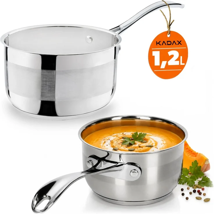 KADAX Saucentopf aus Stahl mit Griff, 15 cm, 1,2 l – Bild 1