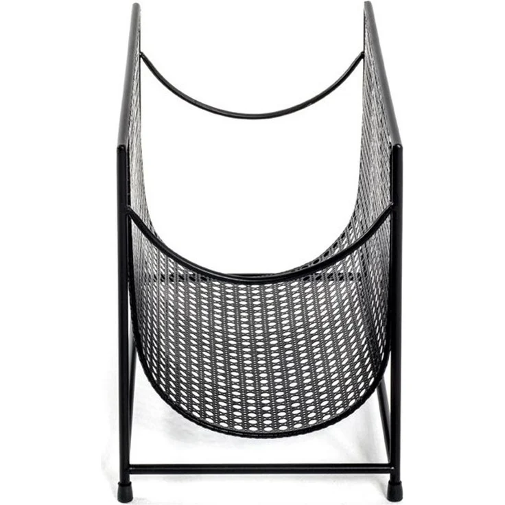 Haku Zeitungsständer aus schwarzem Stahlrohr, freistehend, modernes Design, belastbar bis 10 kg, 37x22x30 cm – Bild 5