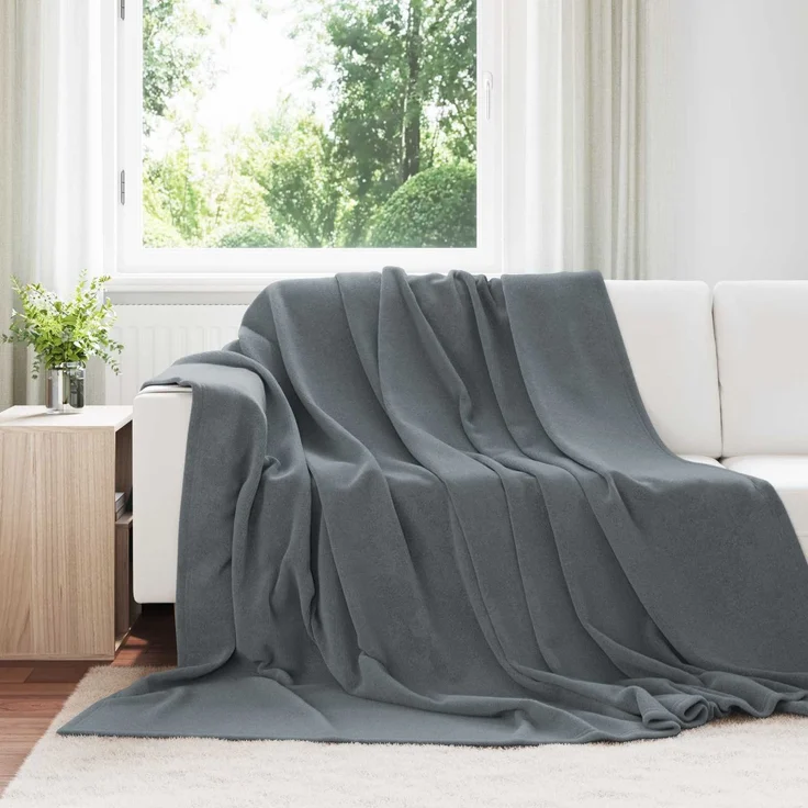 vidaXL Wohndecken 6 stk. Dunkelgrau 240 x 220 cm 8,24 kg Fleece 42016799 – Bild 1