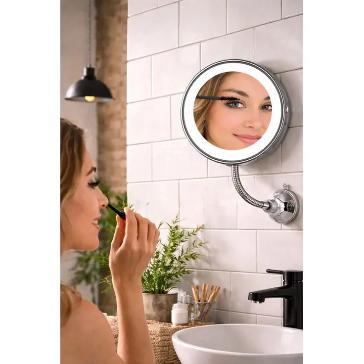 Kosmetikspiegel mit 10x Vergrößerung flexible mirror Spiegel Ø 20cm