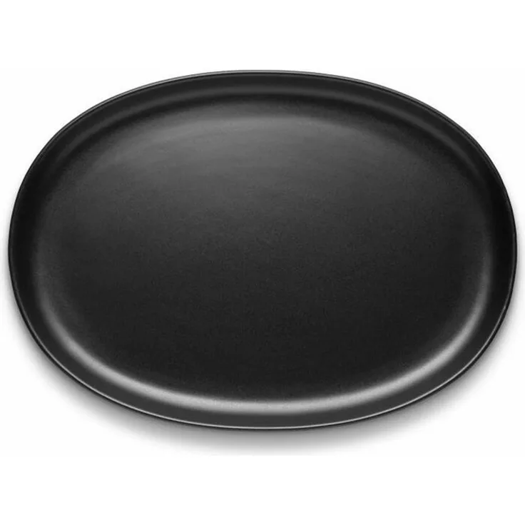 EvaSolo Nordic Kitchen Teller oval 32 cm schwarz