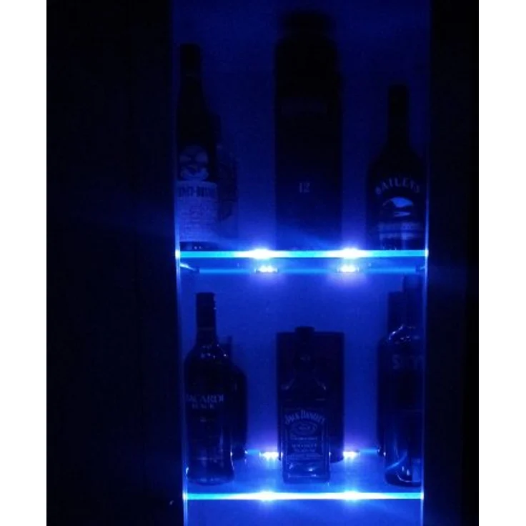 TRANGO LED Glaskantenbeleuchtung, 5er Set RGB Farbwechsel LED Glaskantenbeleuchtung 5022-05 inkl. Fernbedienung Schrankbeleuchtung I Glasbodenbeleuchtung I Vitrinenbeleuchtung, LED Clips I Möbelbeleuchtung – Bild 3