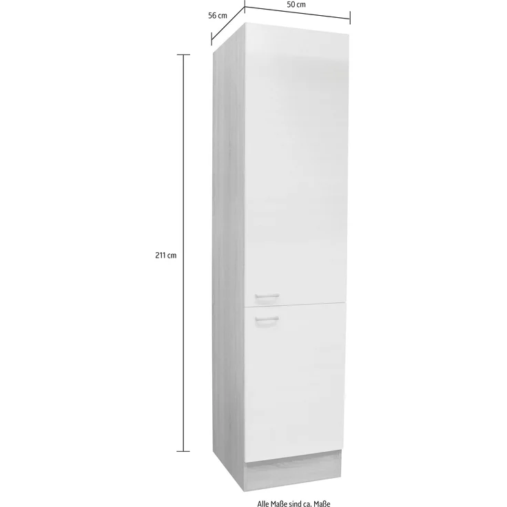 Vorratsschrank >Ailina< in Sonoma-Eiche / weiß - 50x211x56 (BxHxT) – Bild 6