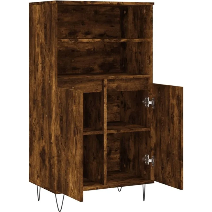 vidaXL Highboard Räuchereiche 60x36x110 cm Holzwerkstoff 831489 – Bild 7