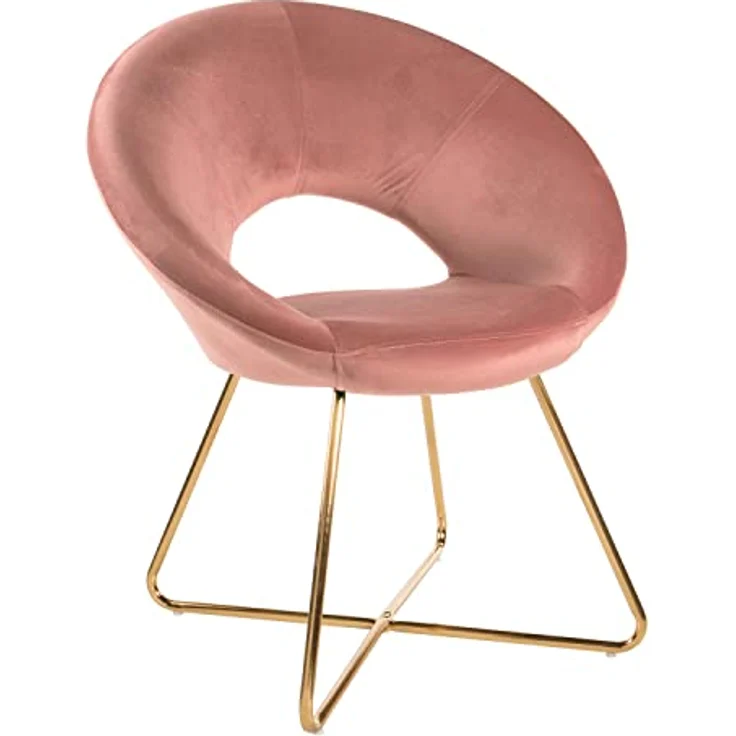 Montemaggi Sessel, Leder, Puderrosa Goldenen Beinen, 71 x 59 x 84 cm, MEP39C – Bild 2